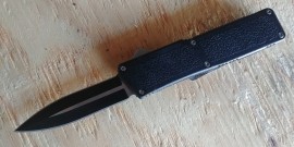 Lightning Black D/A OTF Automatic Knife Two Tone Dagger