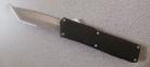 Lightning Black D/A OTF Automatic Knife Tanto Serrated