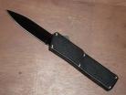 Lightning Black Handle D/A Black Double Blade OTF Automatic Knife