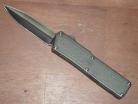 Lightning Gray Handle D/A Silver Double Blade OTF Automatic Knife