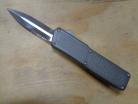 Lightning Grey D/A OTF Automatic Knife Satin Dagger Serrated