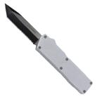 Lightning Model 3 Silver D/A OTF Automatic Knife Two Tone Tanto Serrated