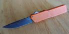 Lightning Orange D/A OTF Automatic Knife Two Tone Drop Point