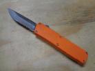 Lightning Orange DA OTF Automatic Knife Satin Drop Point Serrated