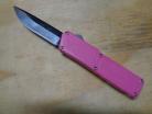 Lightning Pink D/A OTF Automatic Knife Black Plain