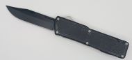 Lightning Supreme Black D/A OTF Automatic Knife Clip Point Black Plain