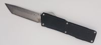 Lightning Supreme Black D/A OTF Automatic Knife Damascus Tanto Point