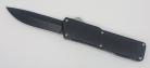 Lightning Supreme Black D/A OTF Automatic Knife Drop Point Black Plain
