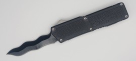 Lightning Supreme Black D/A OTF Automatic Knife Kriss Point Black Blade