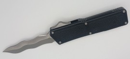 Lightning Supreme Black D/A OTF Automatic Knife Kriss Point Satin Blade