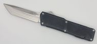 Lightning Supreme Black D/A OTF Automatic Knife Tanto Point Satin Plain