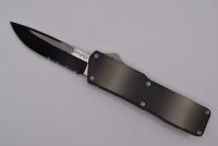 Lightning Supreme Camo D/A OTF Automatic Knife Drop Point Two Tone Serrated