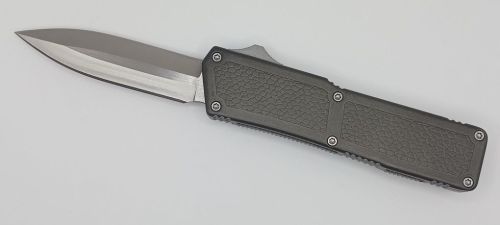 Lightning Supreme Gray D/A OTF Automatic Knife Dagger Point Satin Plain