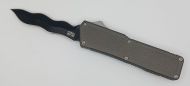 Lightning Supreme Gray D/A OTF Automatic Knife Kris Point Black Plain
