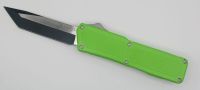Lightning Supreme Green D/A OTF Automatic Knife Tanto Point Two Tone Plain