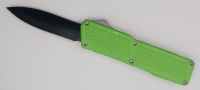 Lightning Supreme Zombie Green D/A OTF Automatic Knife Dagger Point Black Plain