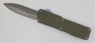 Lightning Supreme OD Green D/A OTF Automatic Knife Dagger Point Damascus Plain