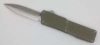 Lightning Supreme OD Green D/A OTF Automatic Knife Dagger Point Satin Plain
