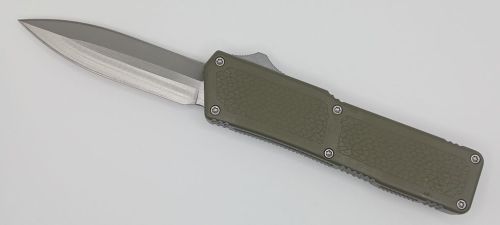 Lightning Supreme OD Green D/A OTF Automatic Knife Dagger Point Satin Plain