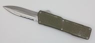 Lightning Supreme OD Green D/A OTF Automatic Knife Dagger Point Satin Serrated