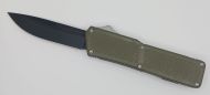 Lightning Supreme OD Green D/A OTF Automatic Knife Drop Point Black Plain