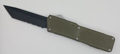 Lightning Supreme OD Green D/A OTF Automatic Knife Tanto Point Black Serrated