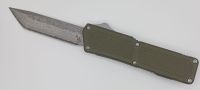 Lightning Supreme OD Green D/A OTF Automatic Knife Tanto Point Damascus Plain
