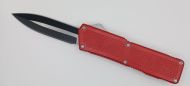 Lightning Supreme Red D/A OTF Automatic Knife Dagger Point Two Tone Plain