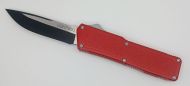 Lightning Supreme Red D/A OTF Automatic Knife Drop Point Two Tone Plain