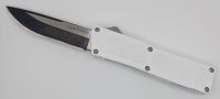 Lightning Supreme White D/A OTF Automatic Knife Drop Point Two Tone Plain