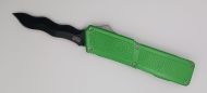 Lightning Supreme Zombie Green D/A OTF Automatic Knife Kris Point Black Plain