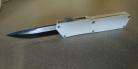 Lightning White D/A OTF Automatic Knife Two Tone Drop Serrated