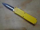 Lightning Yellow D/A OTF Automatic Knife Satin Dagger
