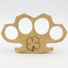 Lucky Clover 100% Brass Knuckles Belt Buckle Paperweight