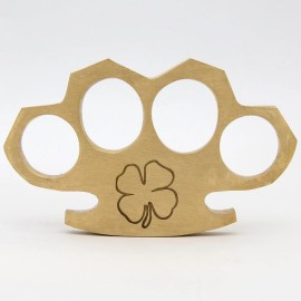 Lucky Clover 100% Brass Knuckles Belt Buckle Paperweight