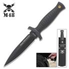 M48 Combat Toothpick Dagger Knife Black Shoulder Harness