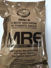 US MRE Menu #12 Elbow Macaroni In Tomato Sauce