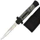 Mago 9" Stiletto D/A OTF Automatic Knife Black Snake