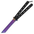 8.75" Martial Arts Black Butterfly Knife Titanium Tanto