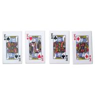 Metal Throwing Cards 4 Kings Set with Nylon Case