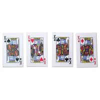 Metal Throwing Cards 4 Kings Set with Nylon Case
