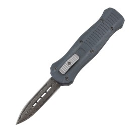 Midget Silver D/A OTF Automatic Knife Damascus Dagger 5.5"