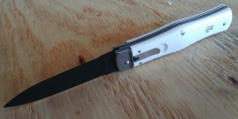 Mikov 241 White Leverlock Automatic Knife Black Dagger