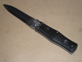Mikov Black Leverlock Automatic Knife Satin Dagger