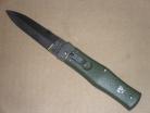 Mikov Green Leverlock Automatic Knife Satin Dagger