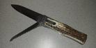 Mikov Predator 241 Stag Lever Lock Automatic Knife Satin Dagger Saw