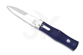 Mikov Predator Blue Lever Lock Automatic Knife Satin Bayo