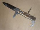 Mikov Stag Horn Bottle Opener Multi Tool Leverlock Automatic Knife