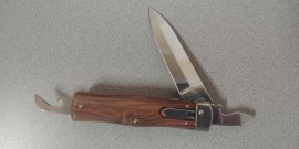 Mikov Switchblade Leverlock Automatic Knife Wood Bottle Opener