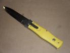 Mikov Yellow Leverlock Automatic Knife Satin Dagger